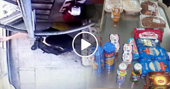 Policías roba  supermercado