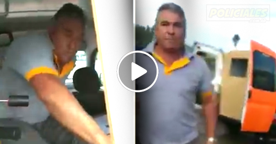 Inspector escrachado