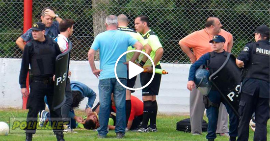 Le pateó la cara al juez de linea