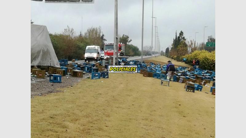 Accidente camión cervezas